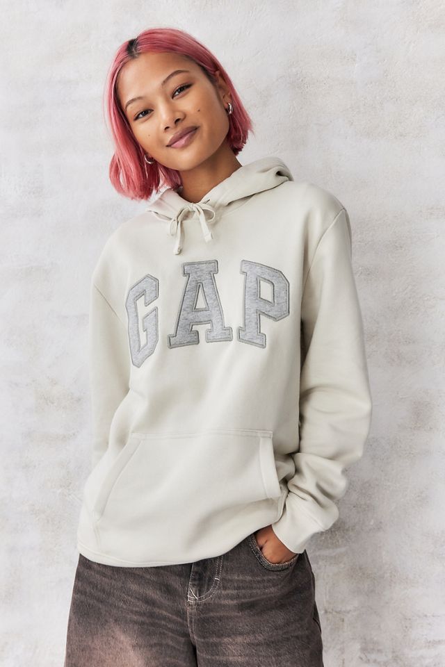 GAP Ecru Heritage Logo Hoodie #1