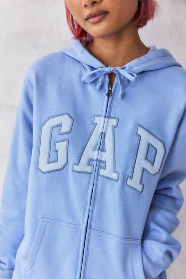 Sky blue zip hot sale up hoodie