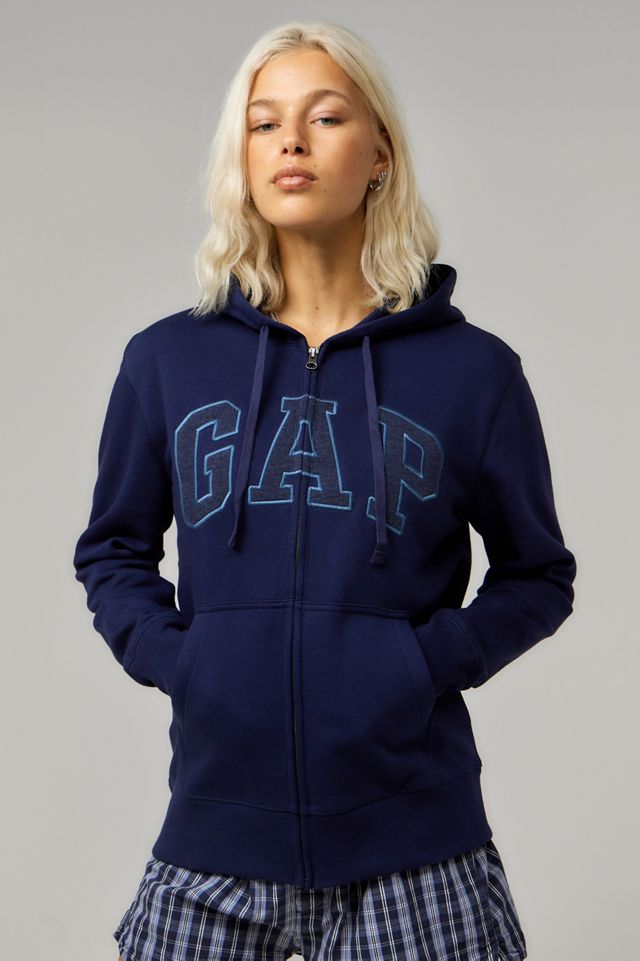 GAP Navy Logo Zip-Up Hoodie #2
