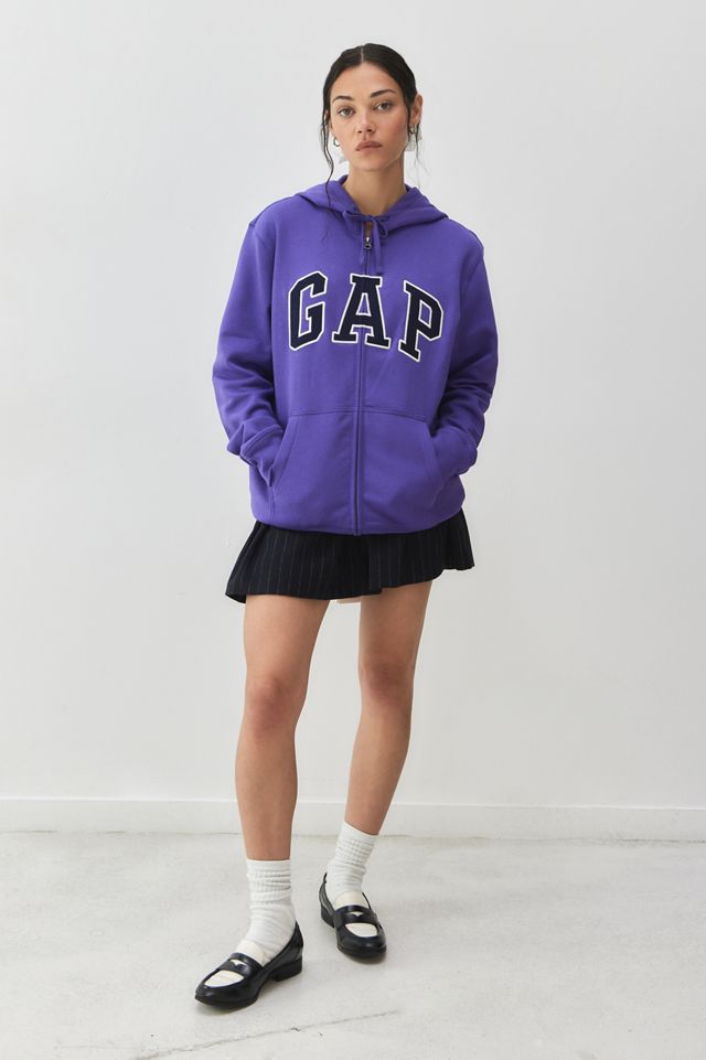 Sudadera con Capucha y Cremallera GAP Violet Heritage Logo #3