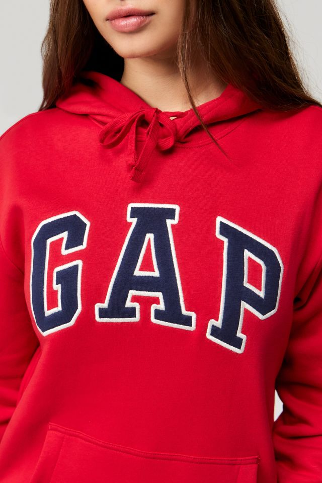 GAP Red Heritage Logo Hoodie Urban Outfitters UK