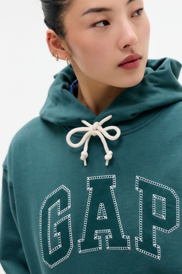 Sweat à capuche GAP avec logo cousu vert #2