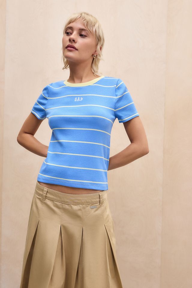 GAP Striped Rib T-Shirt | Urban Outfitters UK