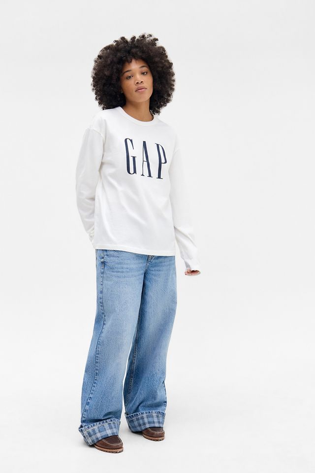 GAP Ecru Long Sleeve T-shirt #1