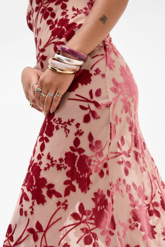 VRG GIRL Iris Bias Cut Sheer Maxi Dress #3