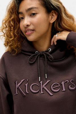 Kickers Sudadera con Capucha Marrón Holgada