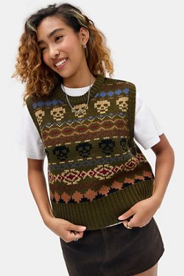 The Ragged Priest Quill Fairisle Knit Vest