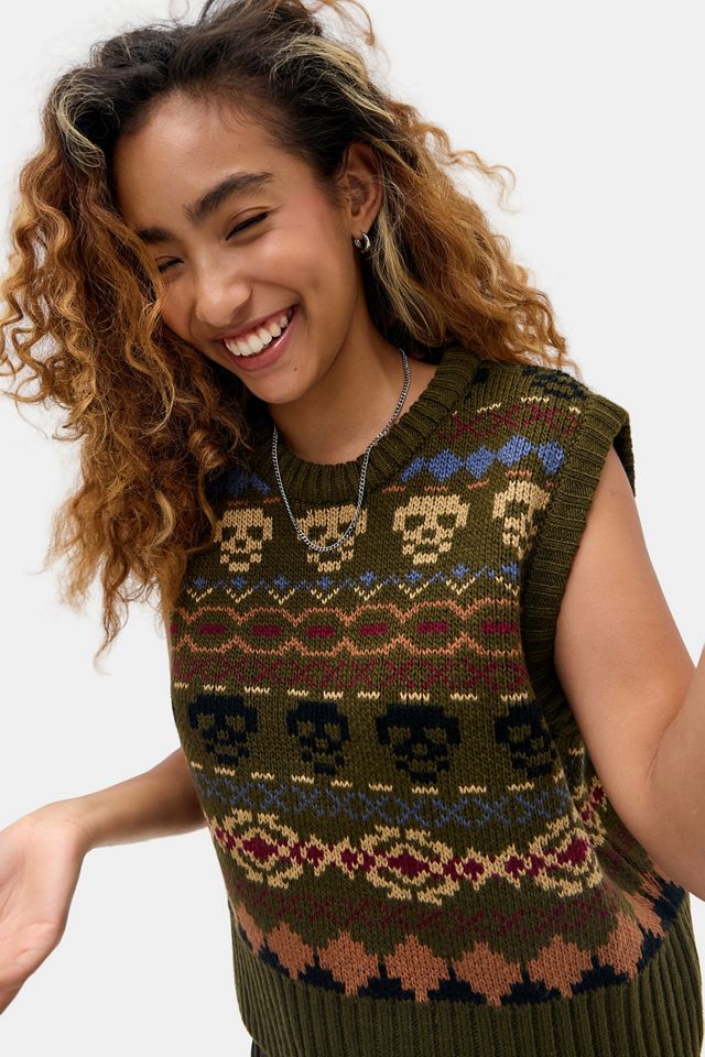 The Ragged Priest Quill Fairisle Knit Vest #2