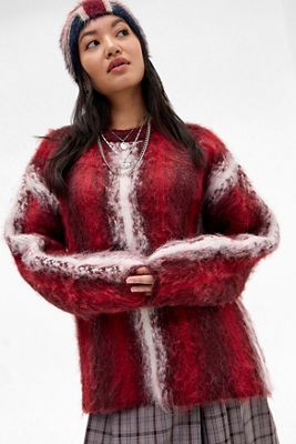 The Ragged Priest Red Obscure Fluffy Knit Jumper