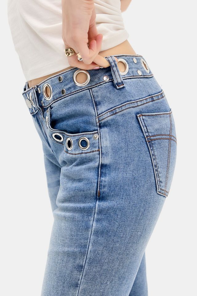Jeans Azules con Ojales The Ragged Priest #2
