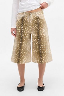 The Ragged Priest Pantalones Cortos con Estampado de Ciervo Marrón
