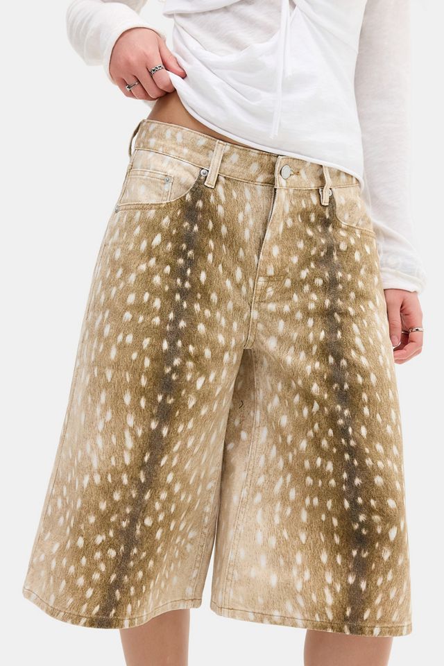 Short en jean imprimé faon marron The Ragged Priest #2