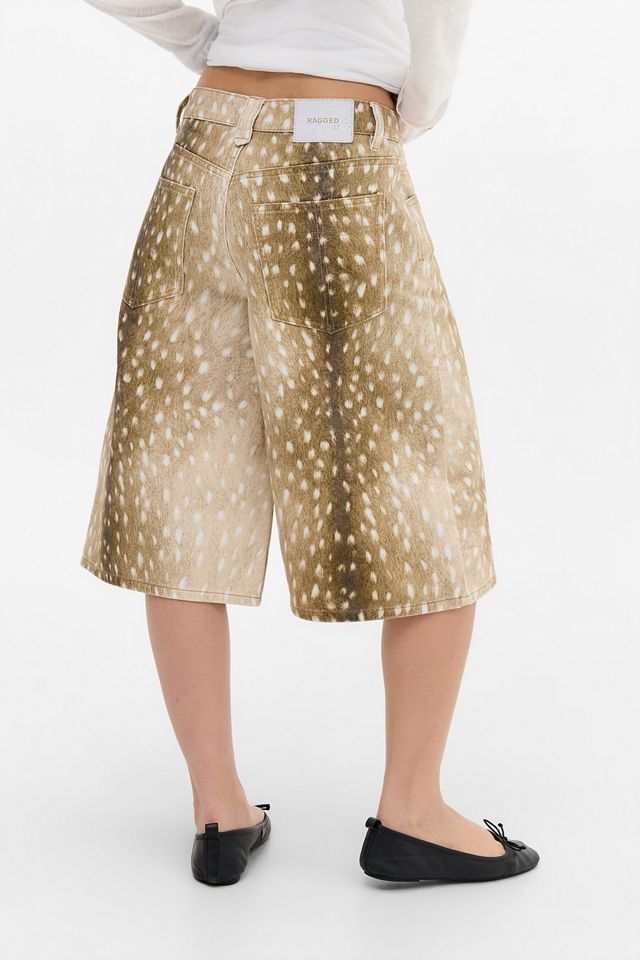Short en jean imprimé faon marron The Ragged Priest #3