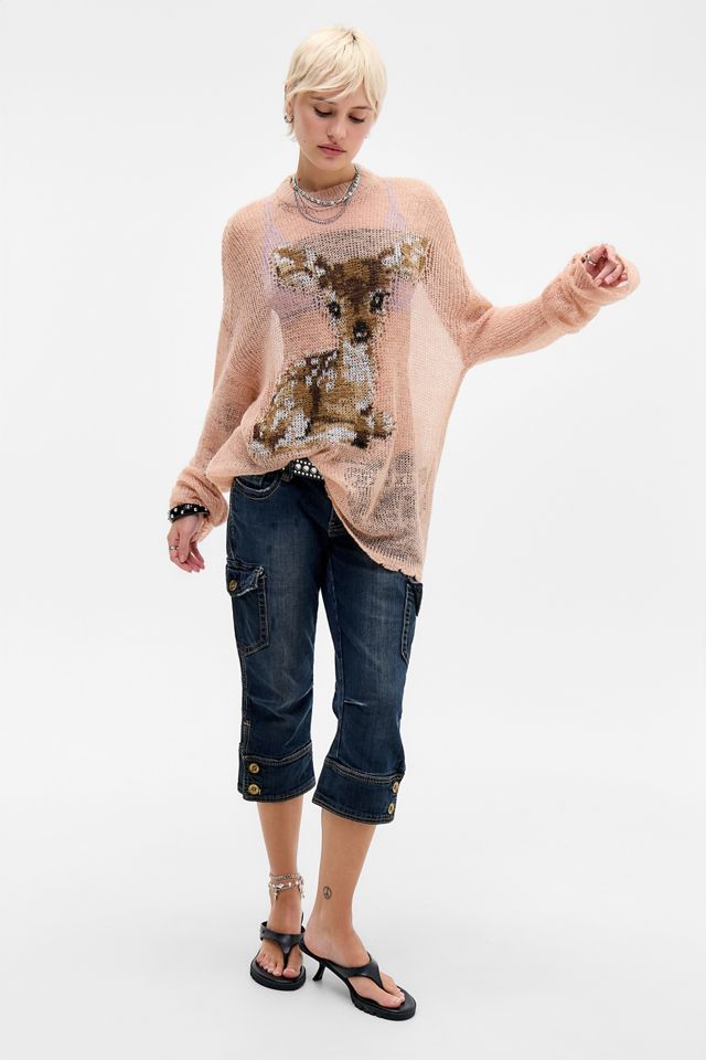 The Ragged Priest Rosa Bambi Oversized Strickpullover #1