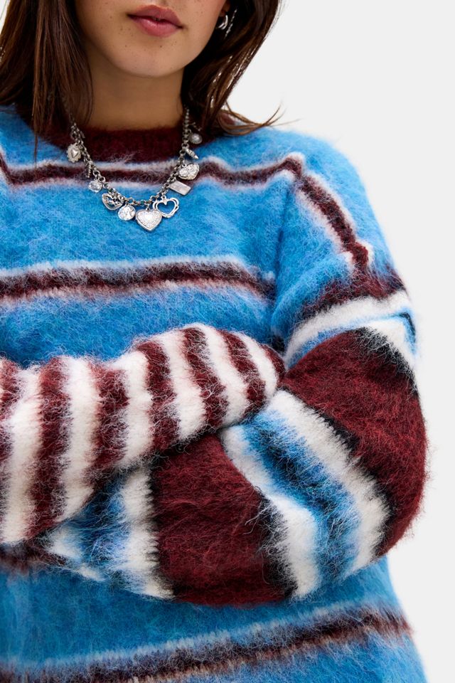 The Ragged Priest Blauer Humbug-Streifen-Strickpullover #3