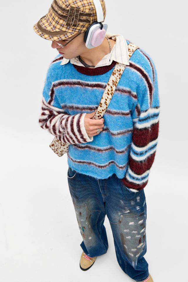 The Ragged Priest Blauer Humbug-Streifen-Strickpullover #6