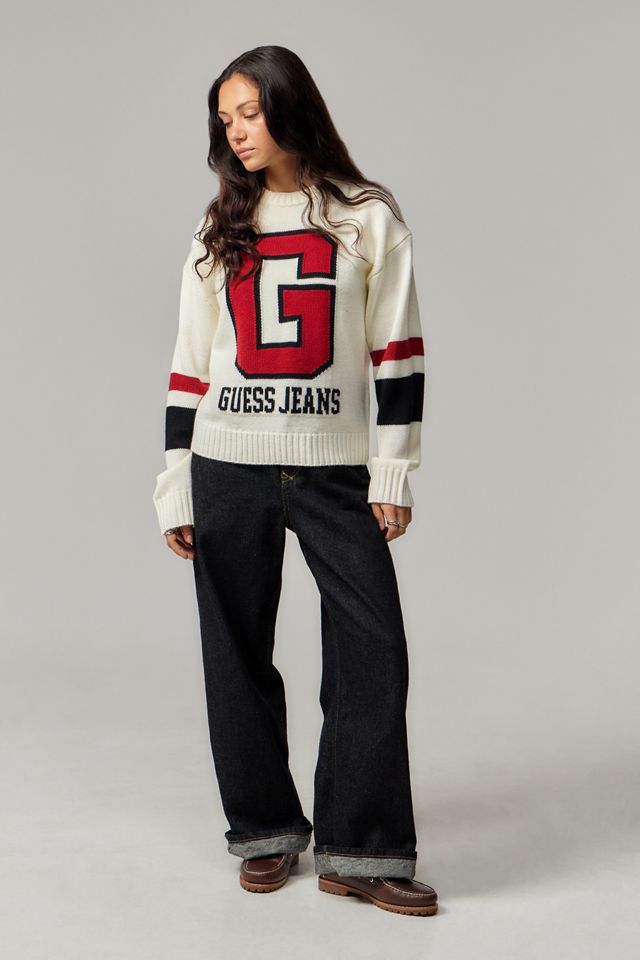 ゲス Guess 【 Intarsia Knit Jumper Women 】 ファッション レディースファッション トップス その他トップス レディー Guess Jeans Intarsia Knit Jumper | Urban Outfitters UK
