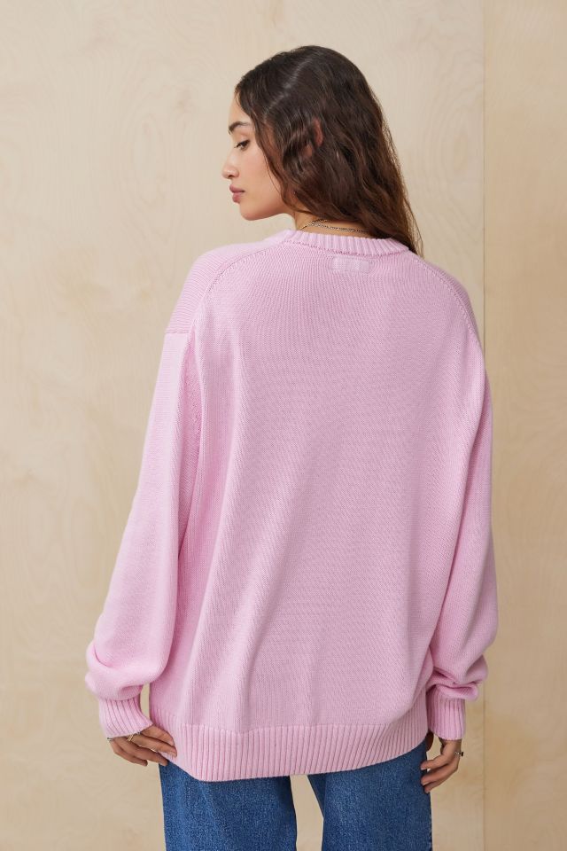 Guess UO Exclusive Pink Triangle Jumper Urban Outfitters UK