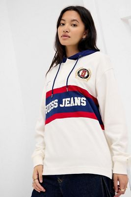 Guess Jeans Long Sleeve Rugby Hoodie