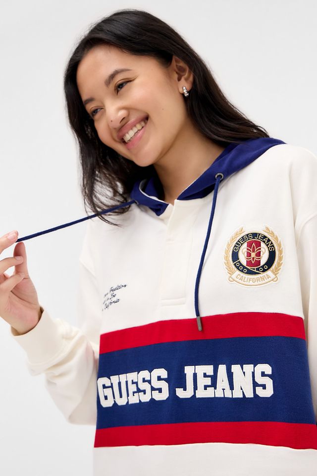 Felpa con cappuccio rugby a maniche lunghe Guess Jeans #1