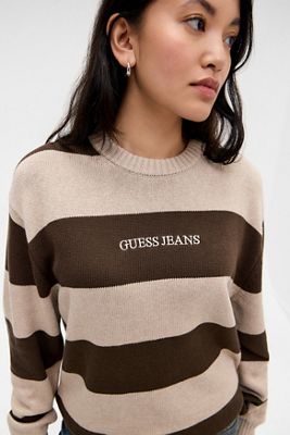 Guess Jeans Gestreifter Strickpullover