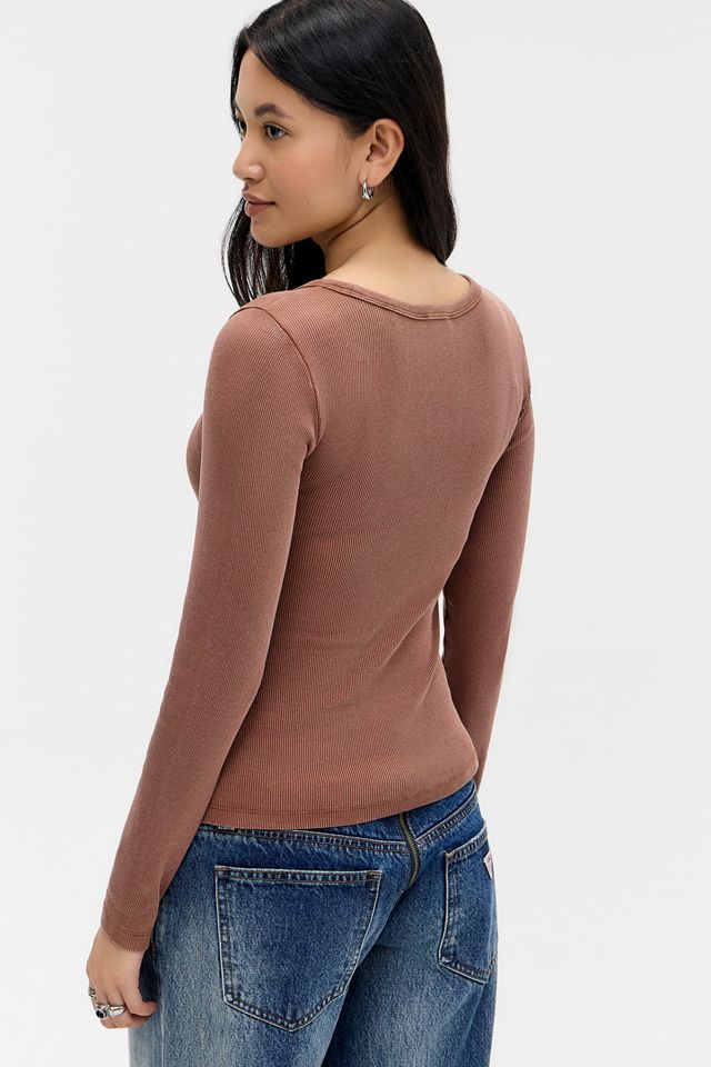 Camiseta de Manga Larga con Escote Redondo Guess Jeans #3