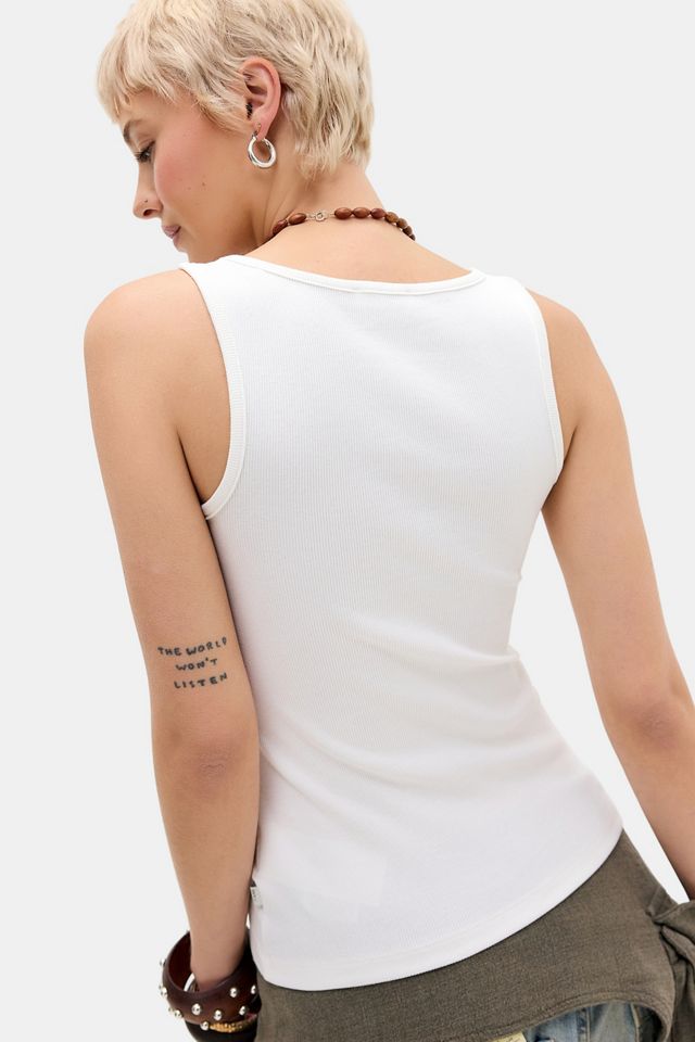 Guess Jeans Rib Logo Tank Top #3