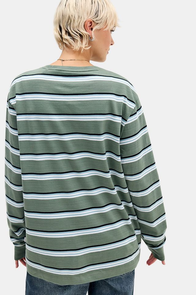 Guess Jeans Green Stripe Long Sleeved Tee #3