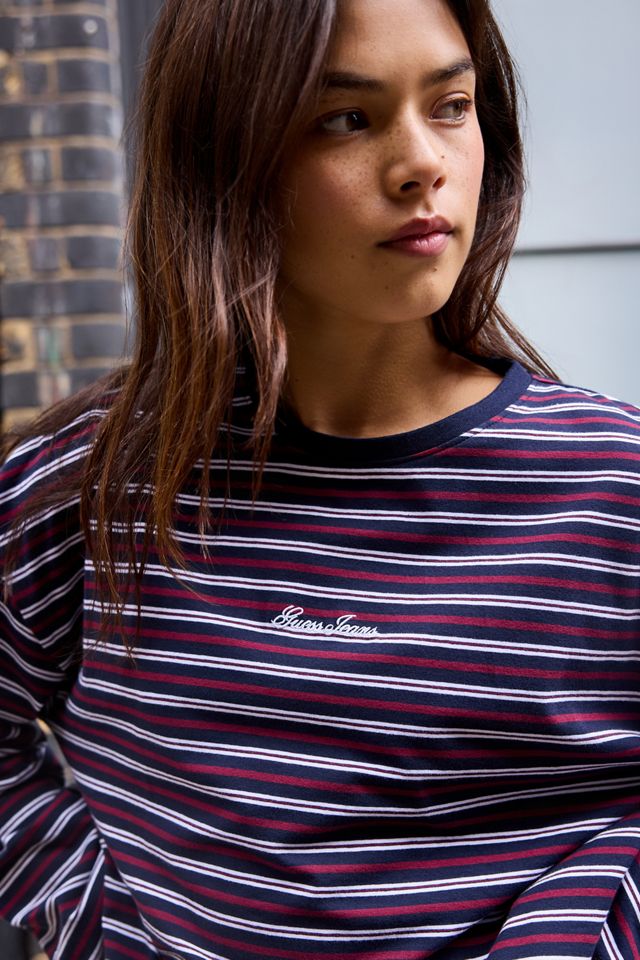 Guess Jeans Navy Stripe Long Sleeve Tee #2