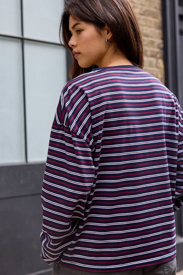 Guess Jeans Navy Stripe Long Sleeve Tee #3