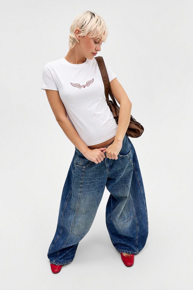 Guess Jeans White Wings Slim Fit Tee #1