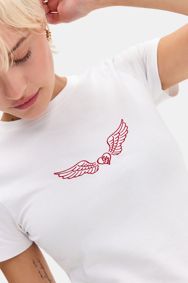 Guess Jeans White Wings Slim Fit Tee #2