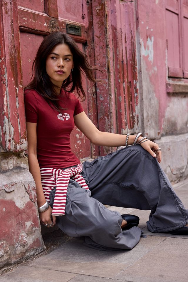Guess Jeans Red Baby Tee #1