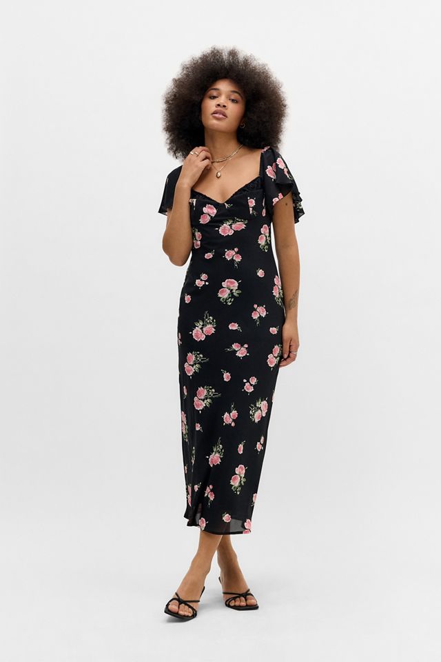 Love Triangle Flutter Sleeve Maxi Dress #2