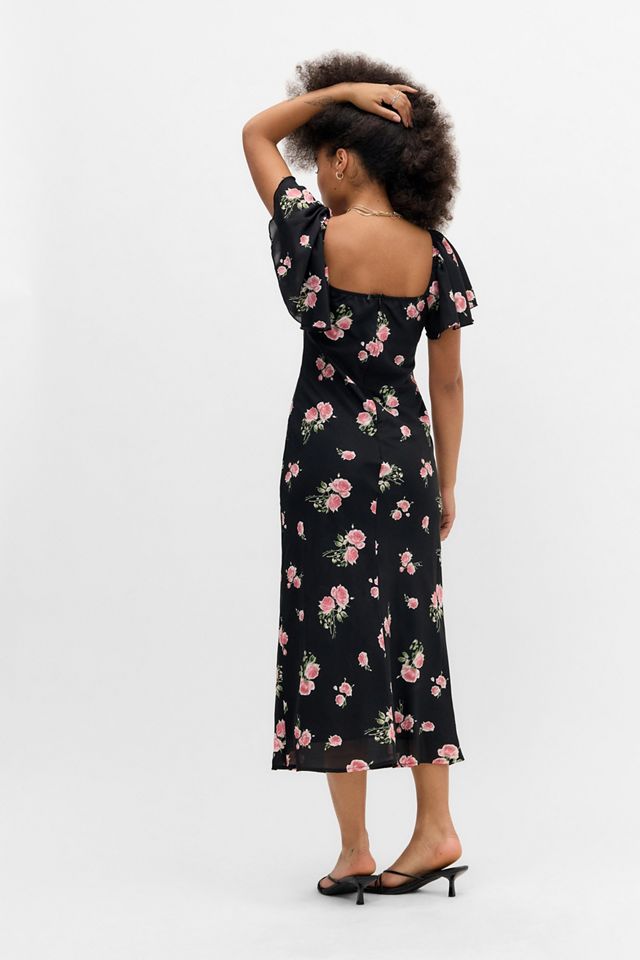 Love Triangle Flutter Sleeve Maxi Dress #3