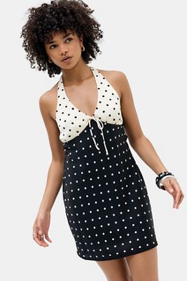 Kiss The Sky Minivestido Halter con Empalmes Kaia