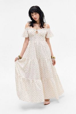 Urban Outfitters Archive - Robe liquette imprimé floral marron Urban Outfitters