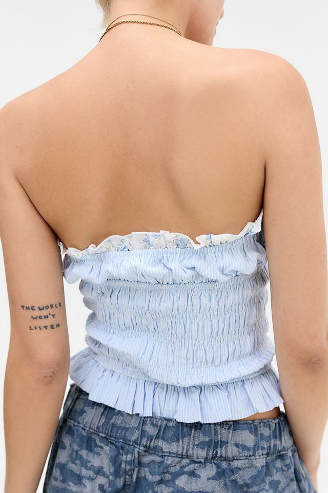 Kiss The Sky Riviera Streifen Tube Top #3