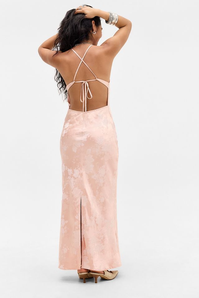 Kiss The Sky Abito Maxi in Jacquard di Satin Yasmin #3