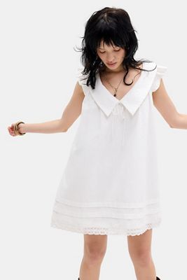 Kiss The Sky Babydoll-Kleid mit Feldkragen
