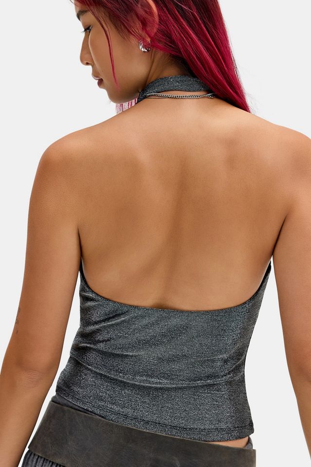 Kiss The Sky Solenna Metallic Neckholder-Top #3