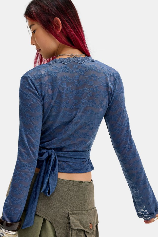 Kiss The Sky Ismay Lace Long Sleeve Wrap Top #2