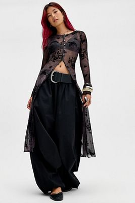 Kiss The Sky Camicetta Maxi Asimmetrica in Mesh Avenley