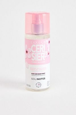 Solinotes Cherry Blossom Hair & Body Mist - Pink 250ml at Urban Outfitters