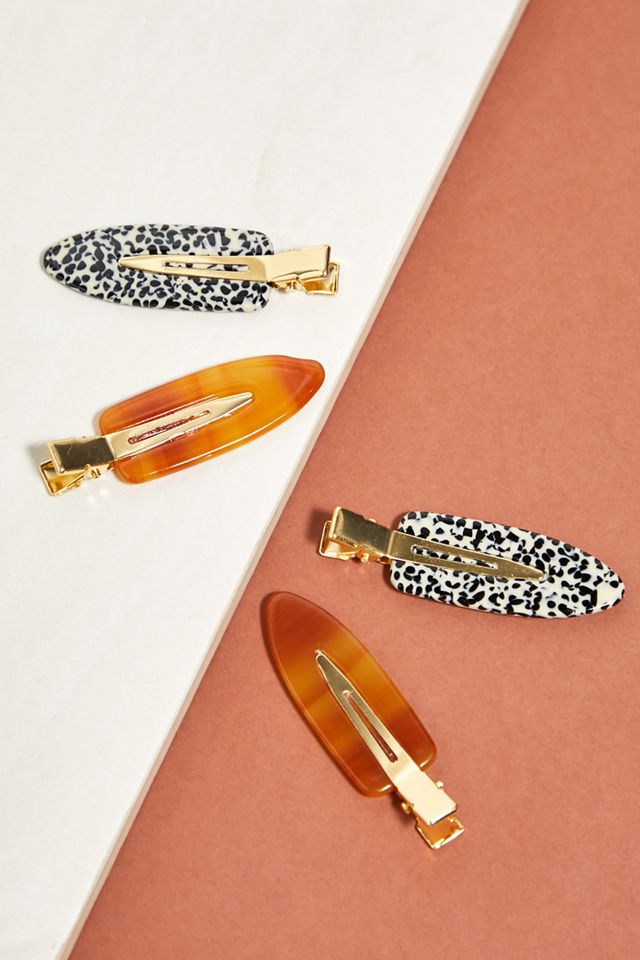 Amber And Dotty Print Creaseless Hair Clip Set Urban Outfitters Uk