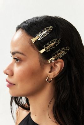 Leopard Print Creaseless Hair Clip Set
