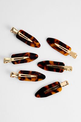 Tortoiseshell Creaseless Hair Clips 6-Pack