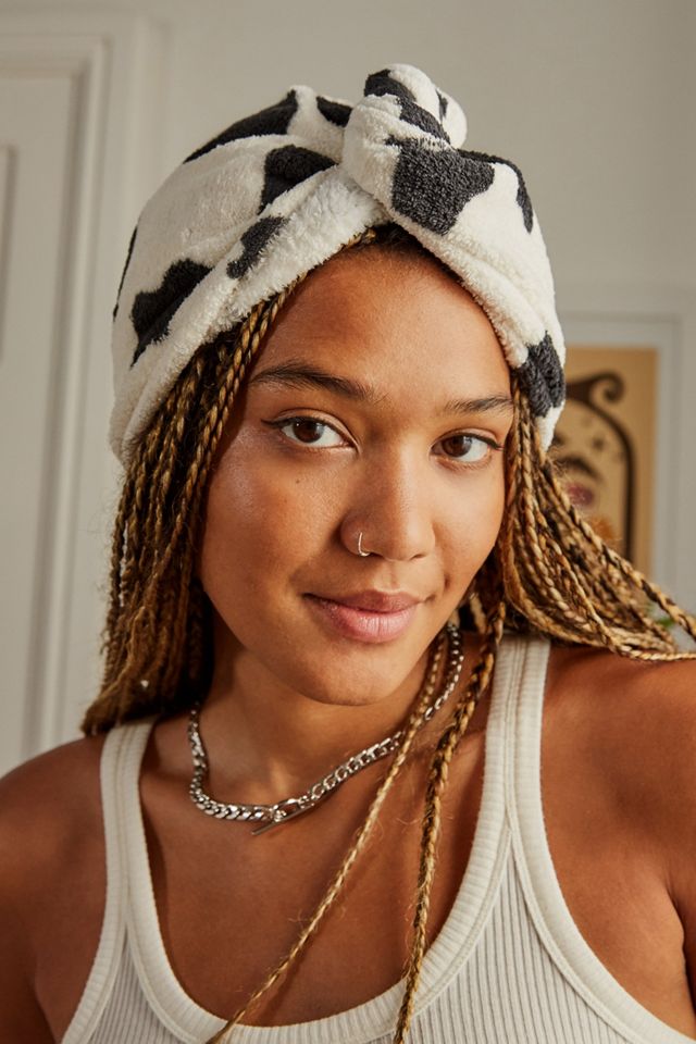 Cow Print Hair Towel