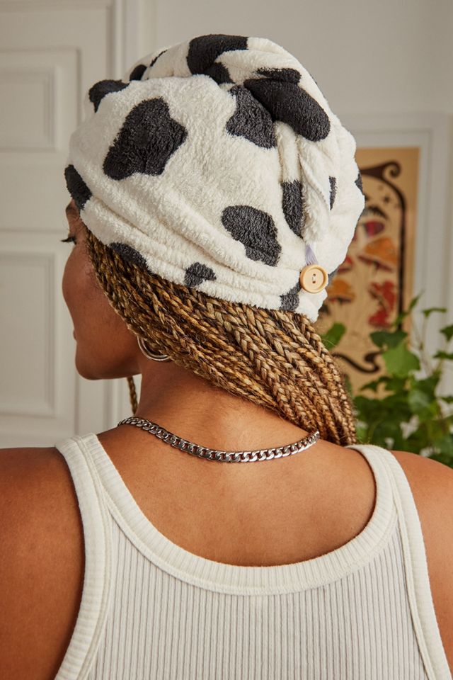 Cow Print Hair Towel #1
