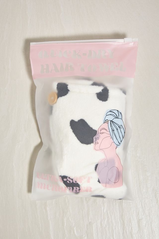 Cow Print Hair Towel #2
